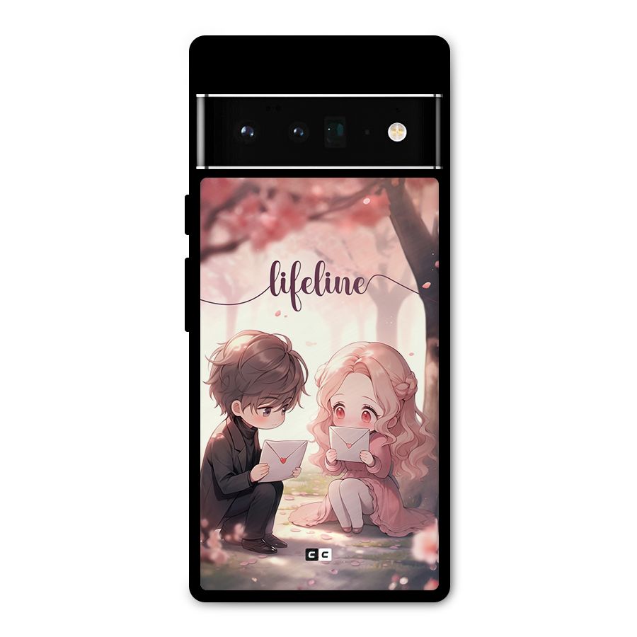 Cute Anime Couple Metal Back Case for Google Pixel 6 Pro