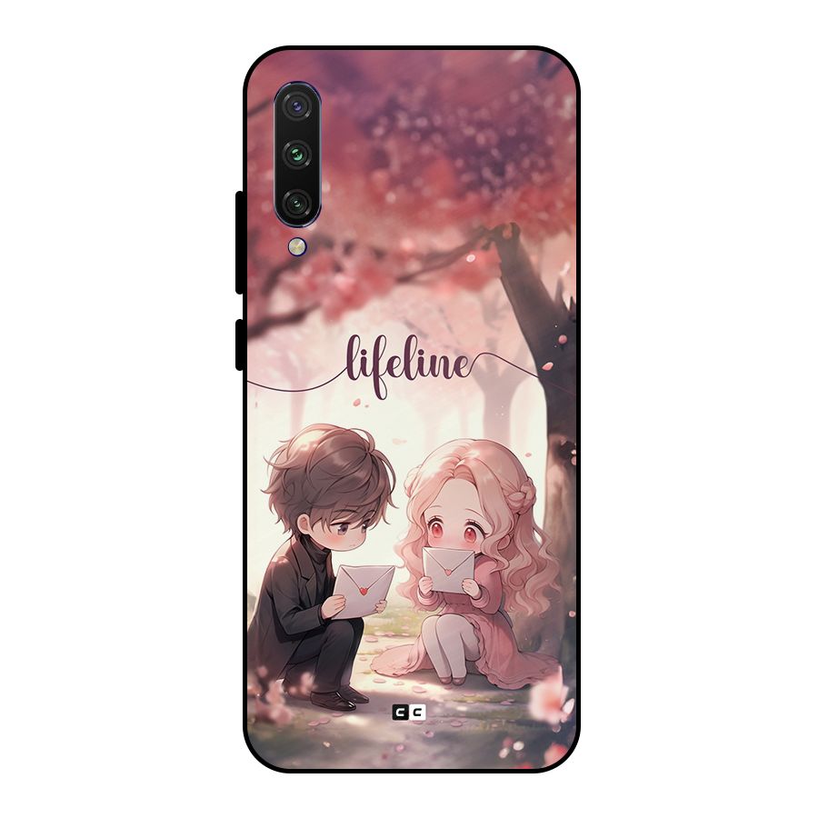 Cute Anime Couple Metal Back Case for Mi A3