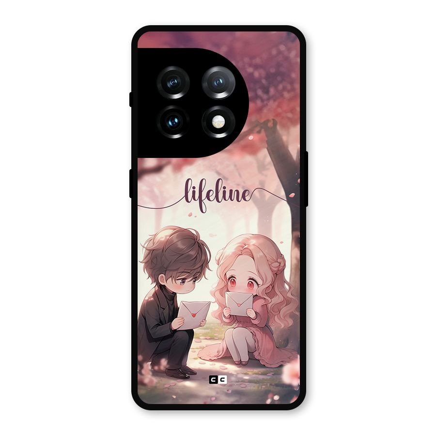 Cute Anime Couple Metal Back Case for OnePlus 11