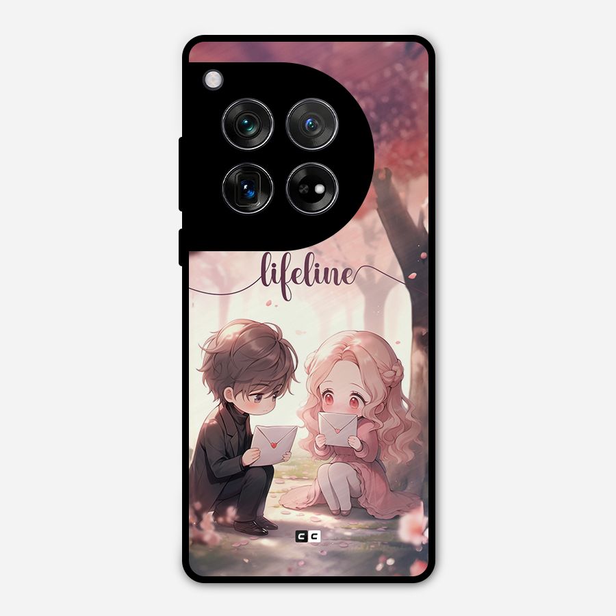Cute Anime Couple Metal Back Case for OnePlus 12