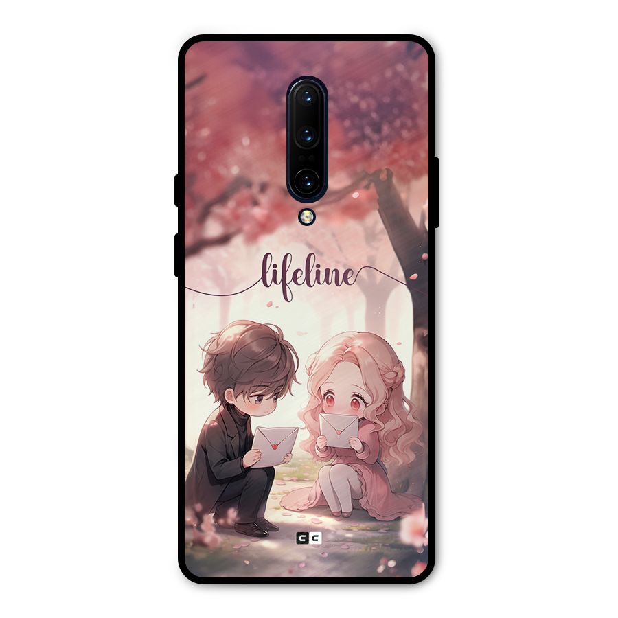 Cute Anime Couple Metal Back Case for OnePlus 7 Pro