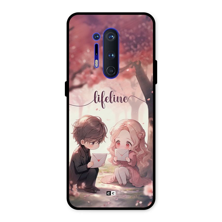 Cute Anime Couple Metal Back Case for OnePlus 8 Pro