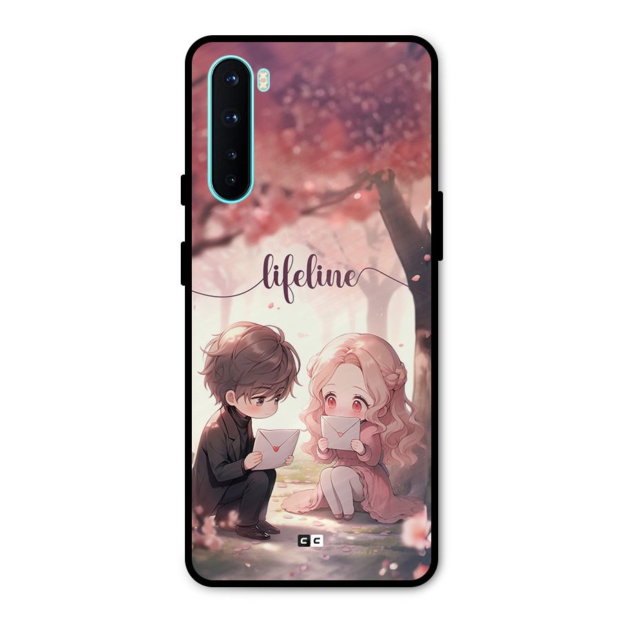 Cute Anime Couple Metal Back Case for OnePlus Nord