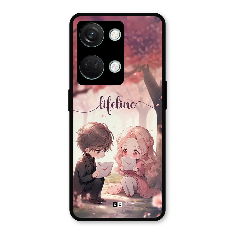 Cute Anime Couple Metal Back Case for OnePlus Nord 3