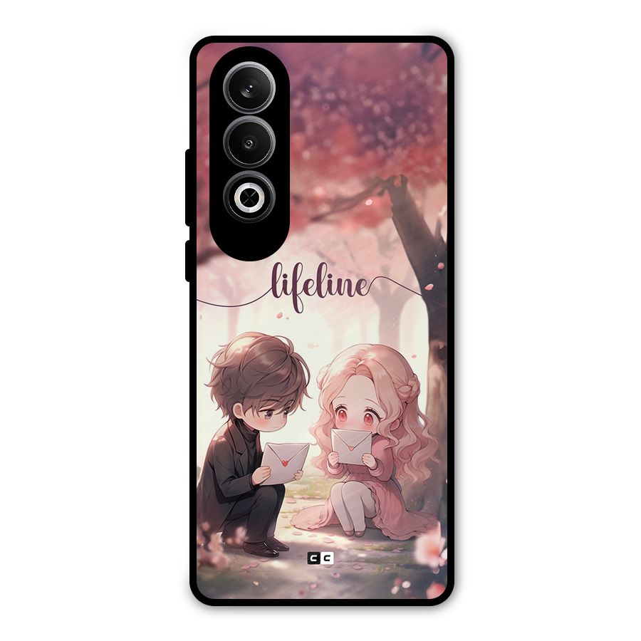 Cute Anime Couple Metal Back Case for OnePlus Nord CE4