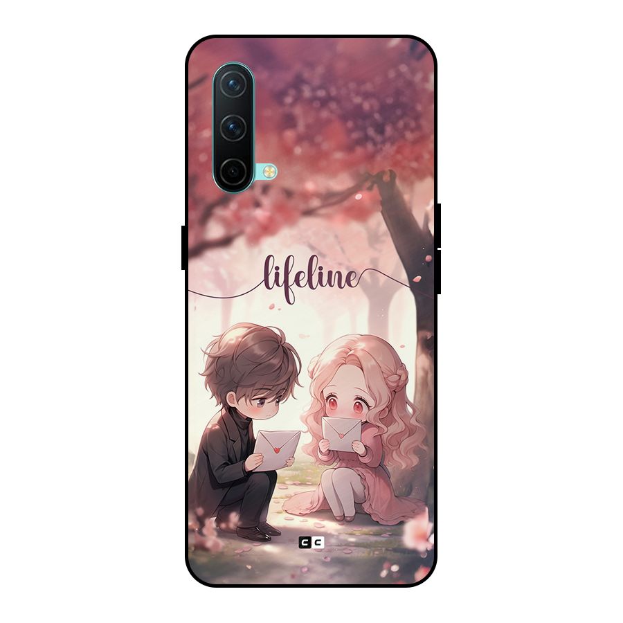 Cute Anime Couple Metal Back Case for OnePlus Nord CE 5G