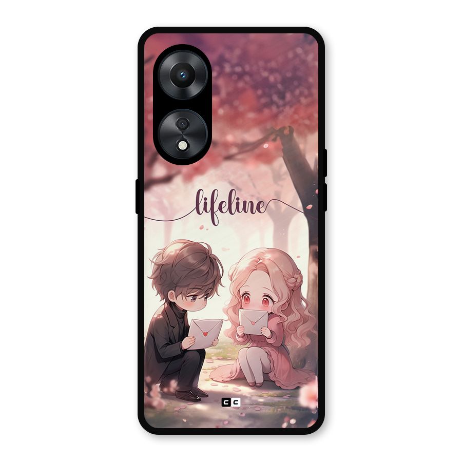 Cute Anime Couple Metal Back Case for Oppo A78