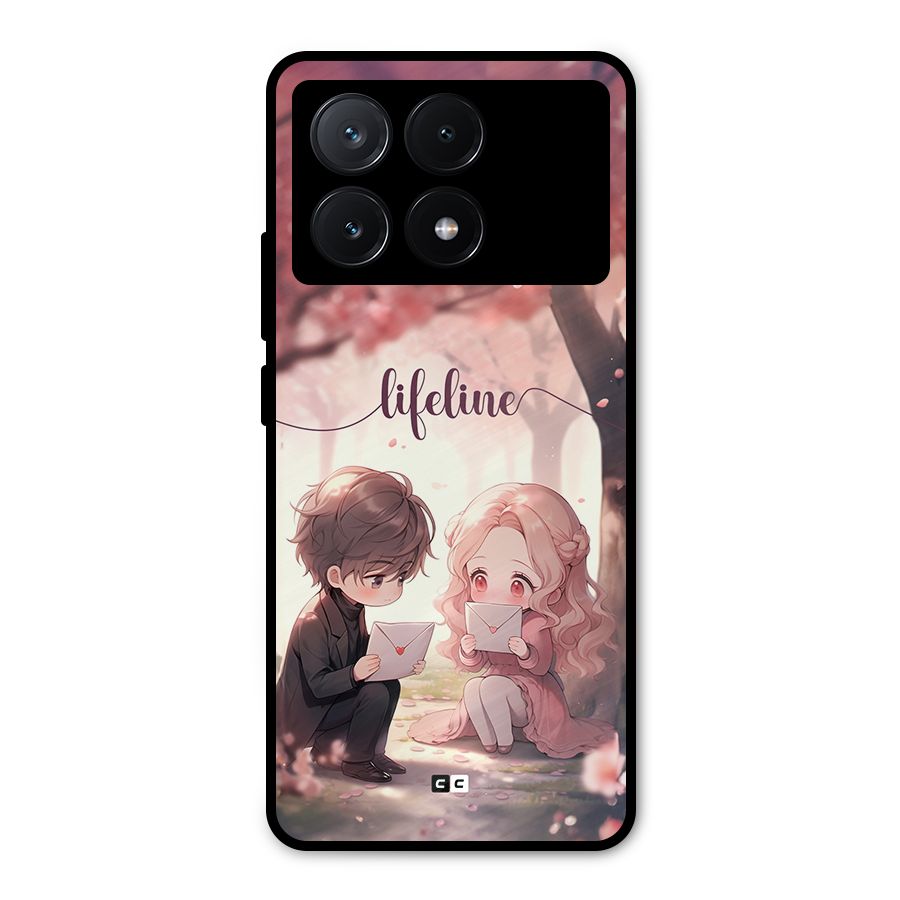 Cute Anime Couple Metal Back Case for Poco X6 Pro
