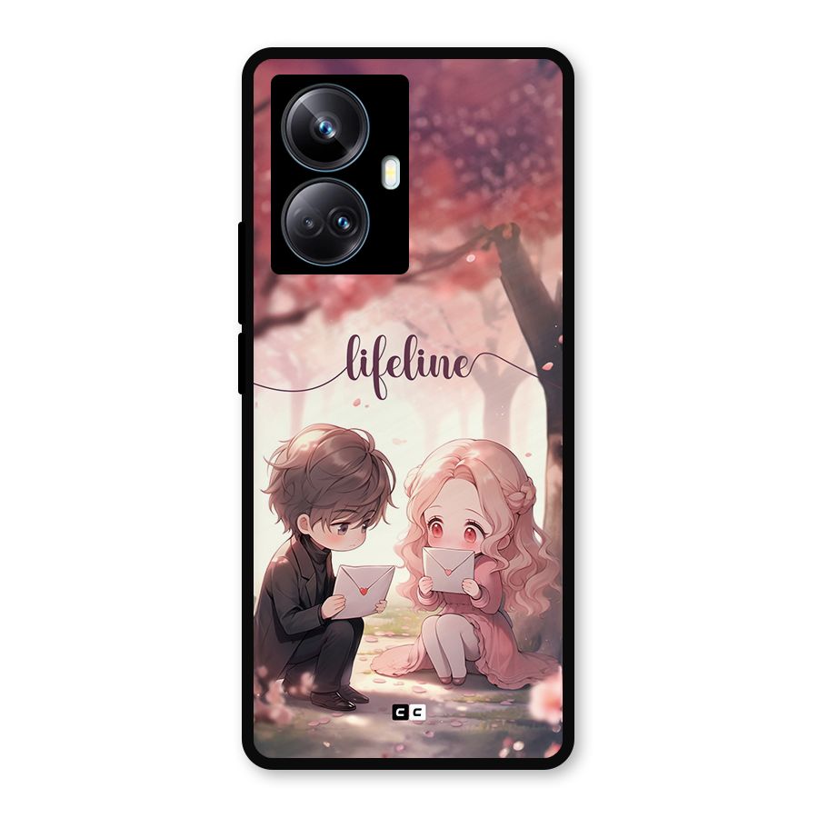 Cute Anime Couple Metal Back Case for Realme 10 Pro Plus