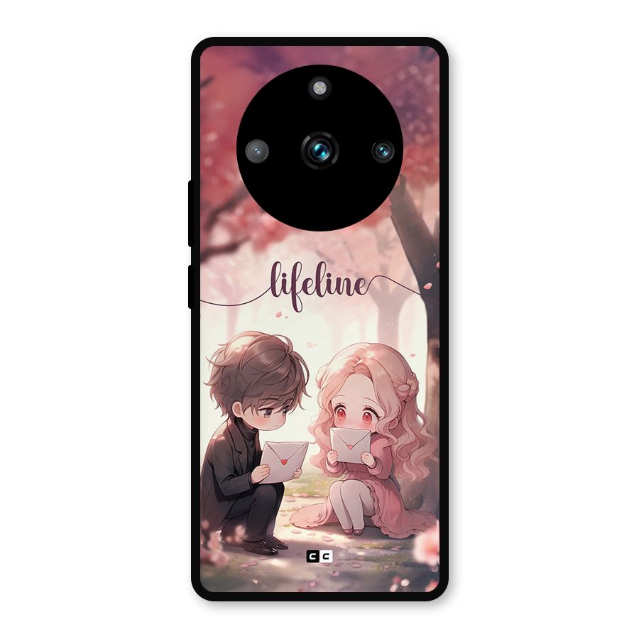 Cute Anime Couple Metal Back Case for Realme 11 Pro Plus
