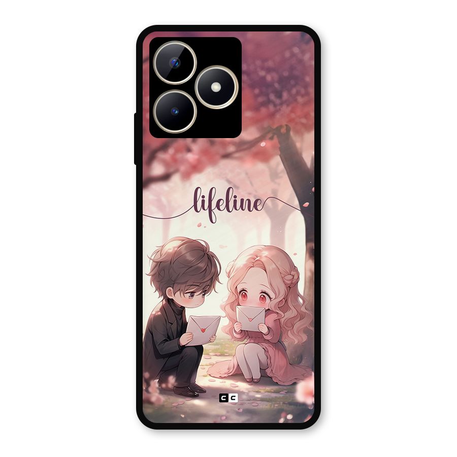 Cute Anime Couple Metal Back Case for Realme C53