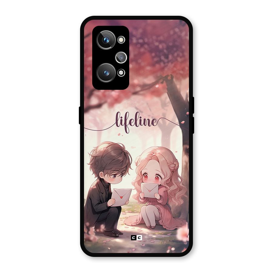 Cute Anime Couple Metal Back Case for Realme GT Neo2