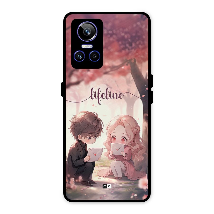 Cute Anime Couple Metal Back Case for Realme GT Neo 3