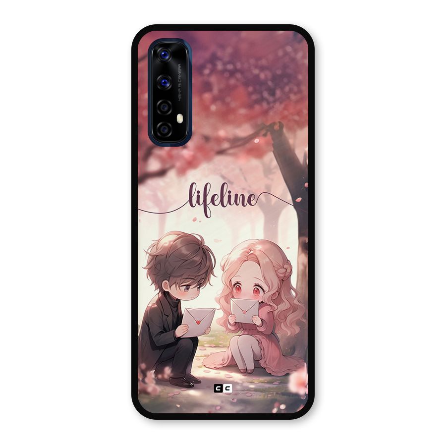 Cute Anime Couple Metal Back Case for Realme Narzo 20 Pro