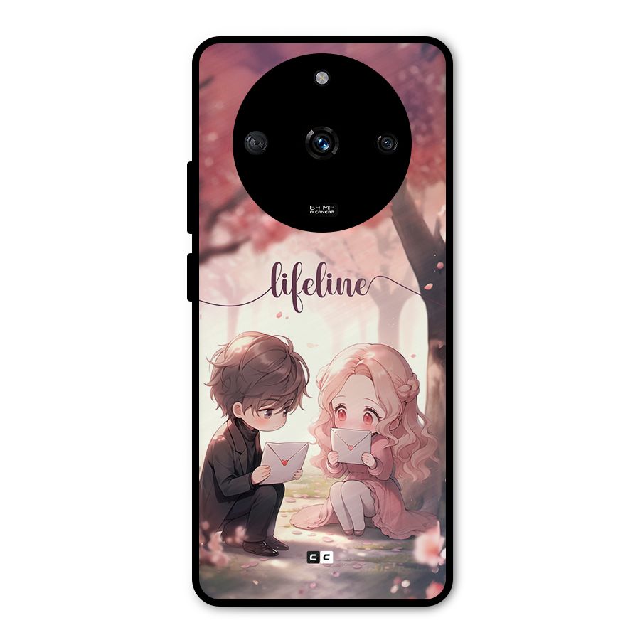 Cute Anime Couple Metal Back Case for Realme Narzo 60 5G