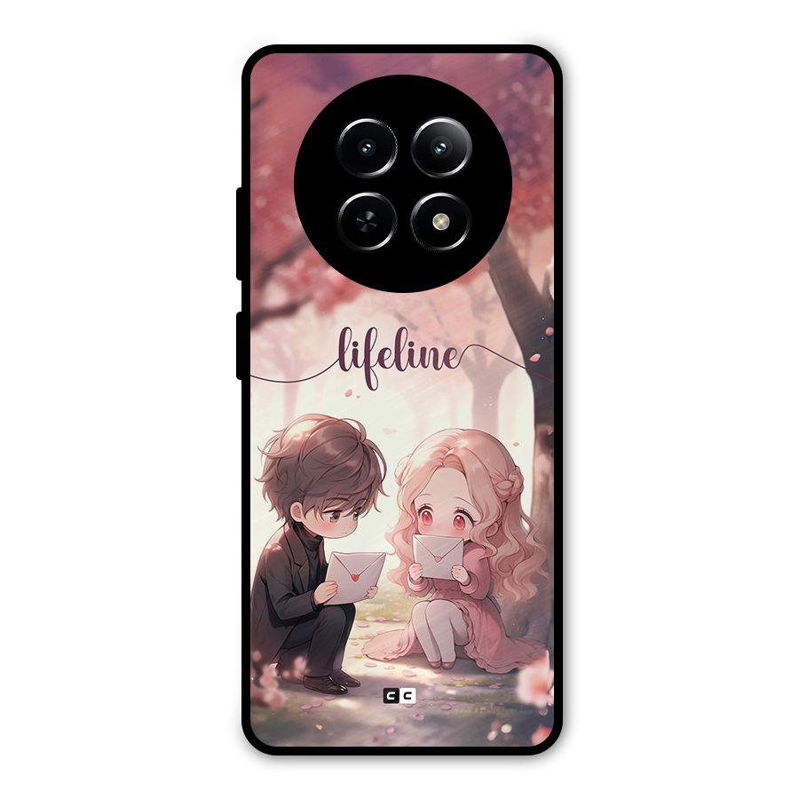 Cute Anime Couple Metal Back Case for Realme Narzo 70x 5G
