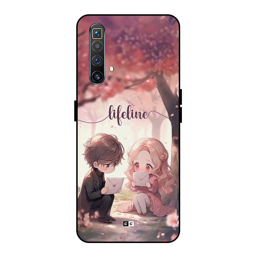 Cute Anime Couple Metal Back Case for Realme X3