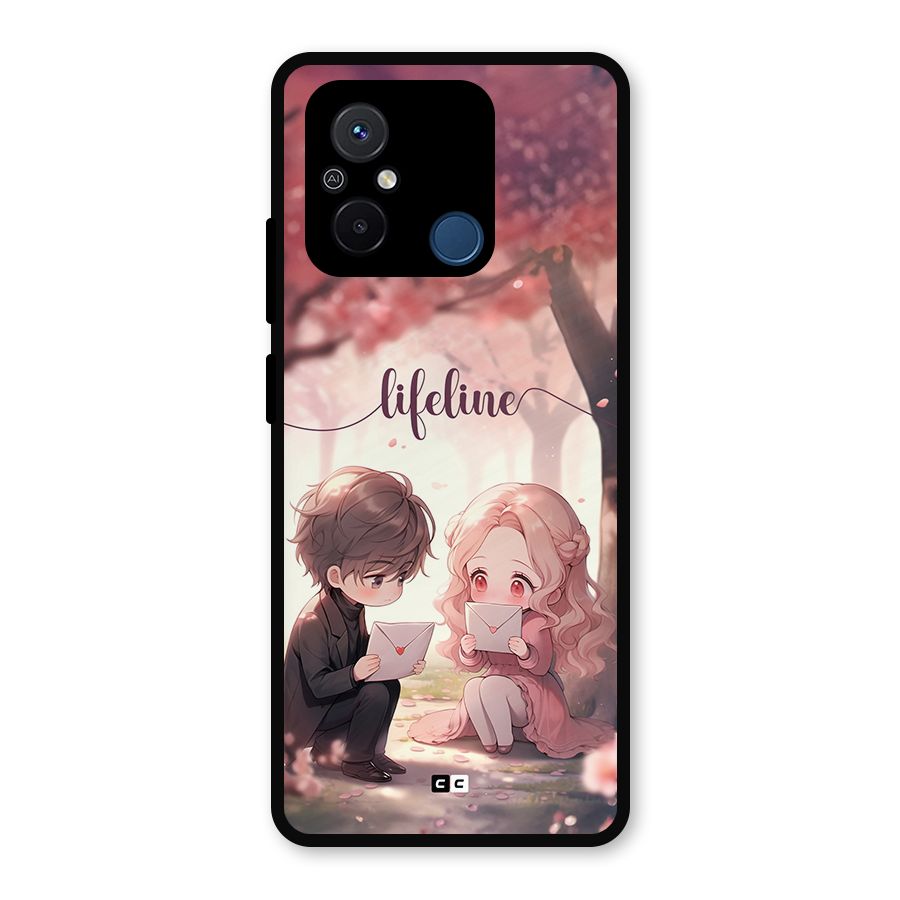 Cute Anime Couple Metal Back Case for Redmi 12C