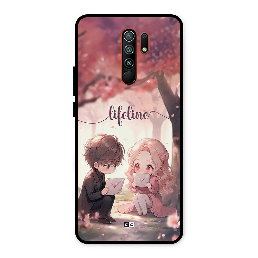 Cute Anime Couple Metal Back Case for Redmi 9 Prime