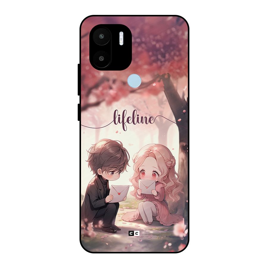 Cute Anime Couple Metal Back Case for Redmi A2 Plus