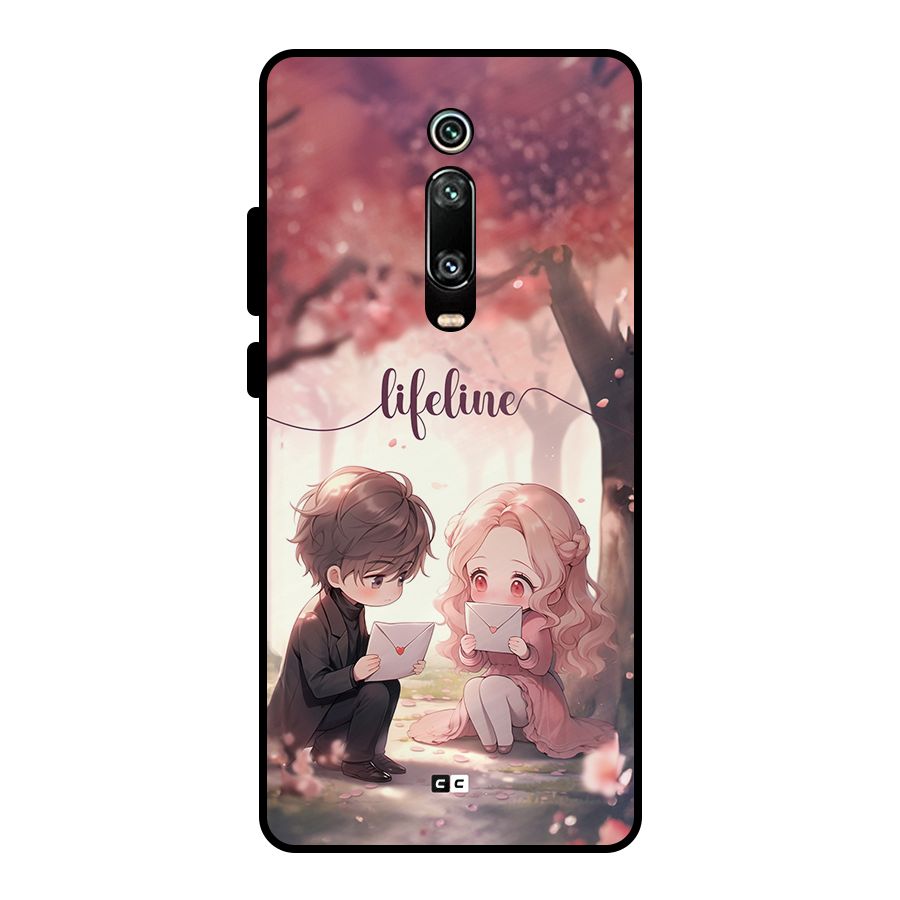 Cute Anime Couple Metal Back Case for Redmi K20