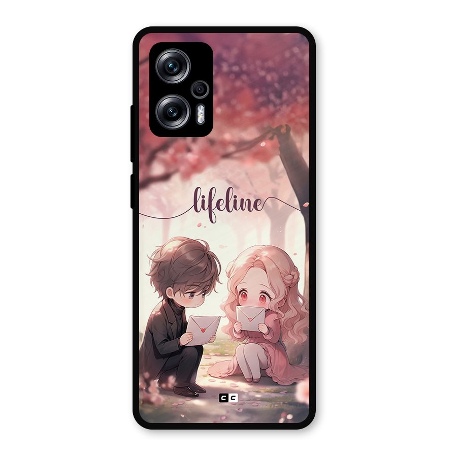 Cute Anime Couple Metal Back Case for Redmi K50i