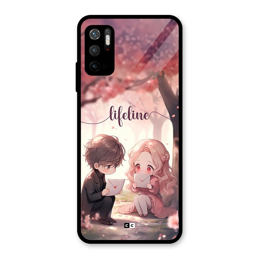Cute Anime Couple Metal Back Case for Redmi Note 10T 5G