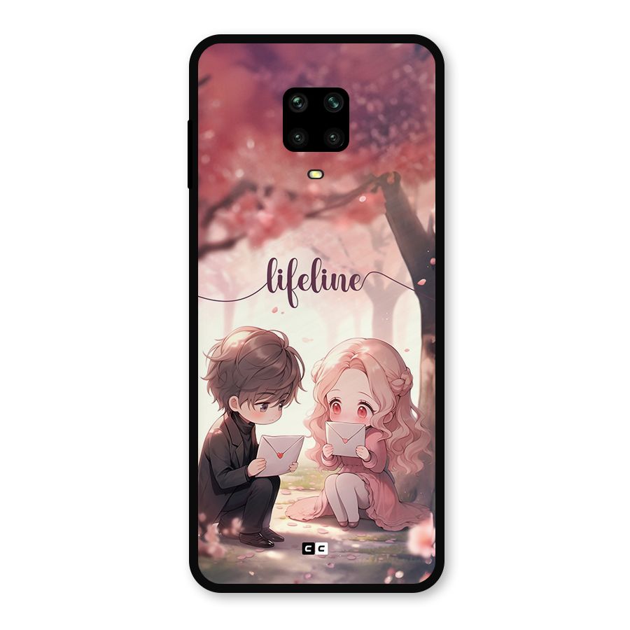 Cute Anime Couple Metal Back Case for Redmi Note 10 Lite