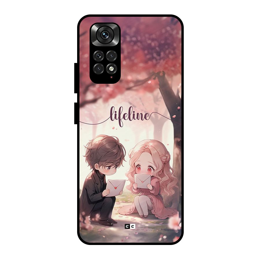Cute Anime Couple Metal Back Case for Redmi Note 11 Pro Plus 5G