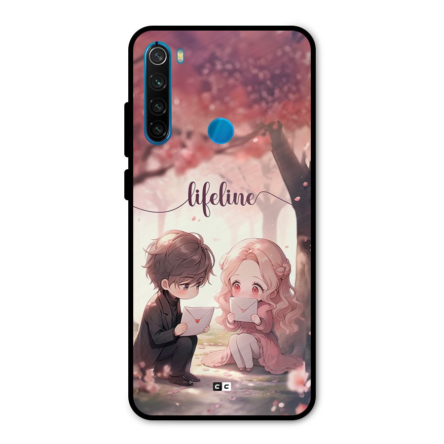 Cute Anime Couple Metal Back Case for Redmi Note 8