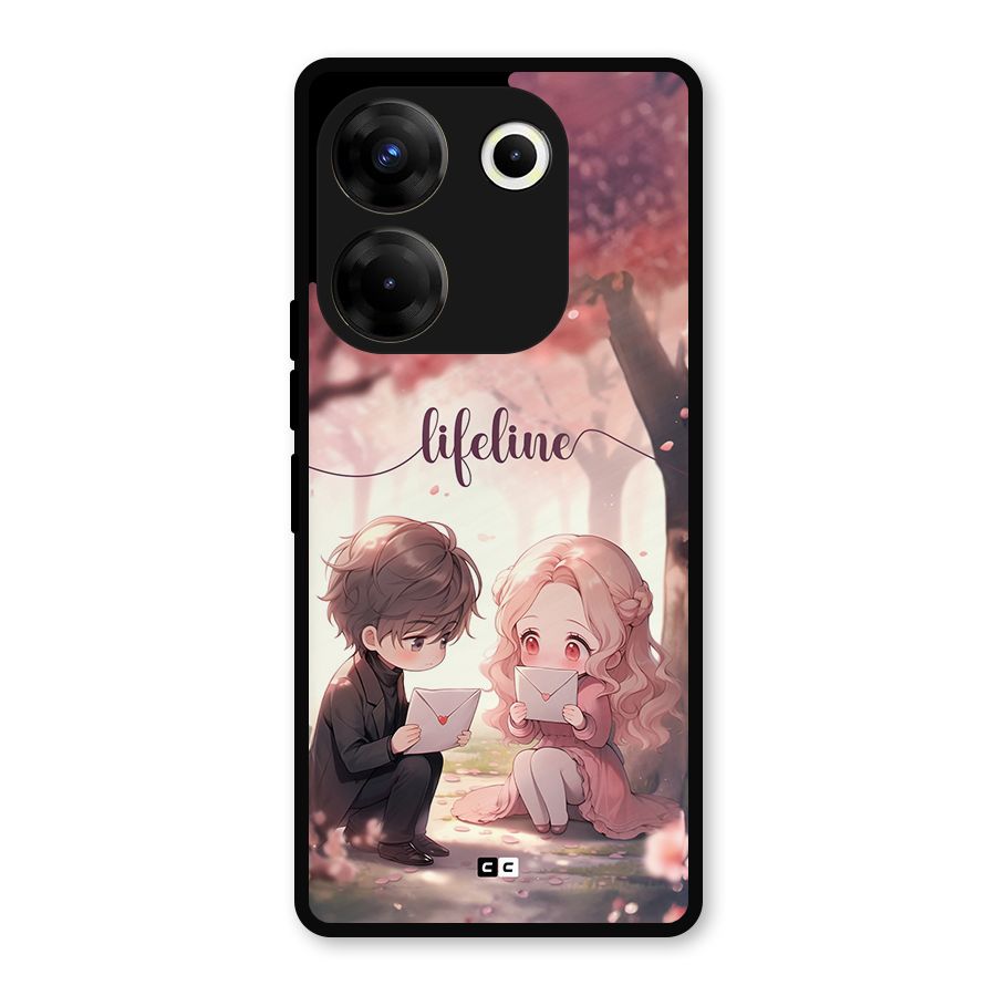 Cute Anime Couple Metal Back Case for Tecno Camon 20 Pro