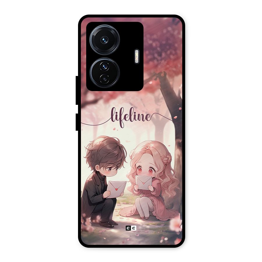 Cute Anime Couple Metal Back Case for Vivo T1 Pro