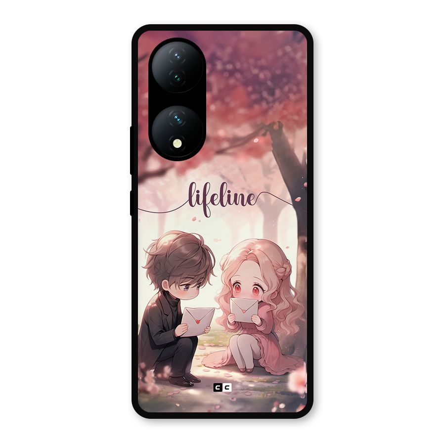 Cute Anime Couple Metal Back Case for Vivo T2