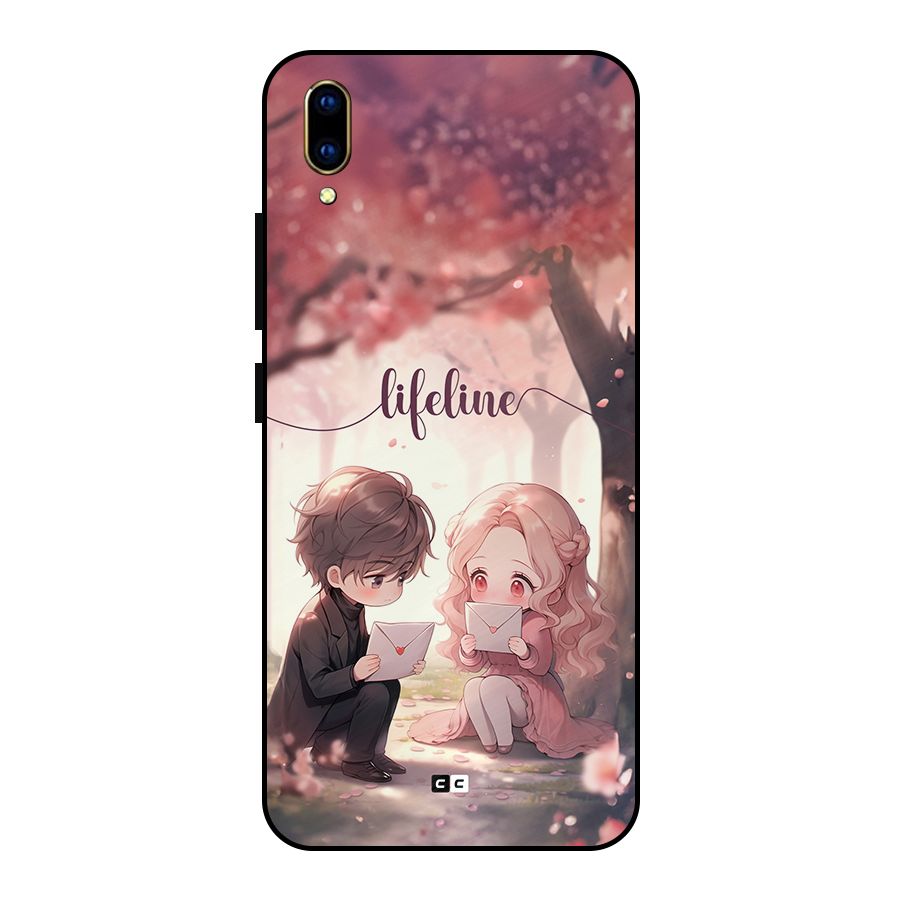 Cute Anime Couple Metal Back Case for Vivo V11 Pro