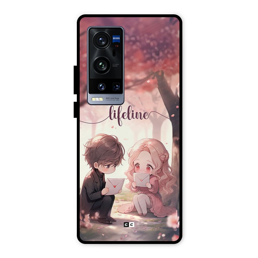 Cute Anime Couple Metal Back Case for Vivo X60 Pro Plus