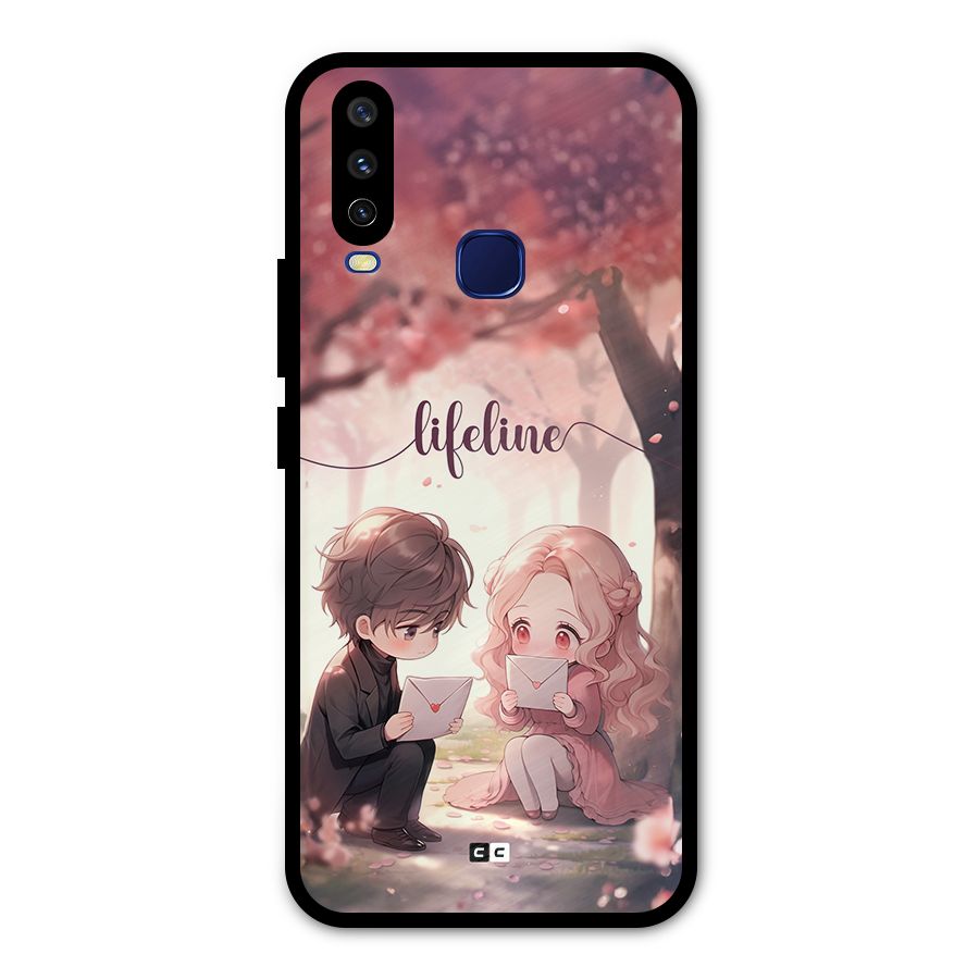 Cute Anime Couple Metal Back Case for Vivo Y12