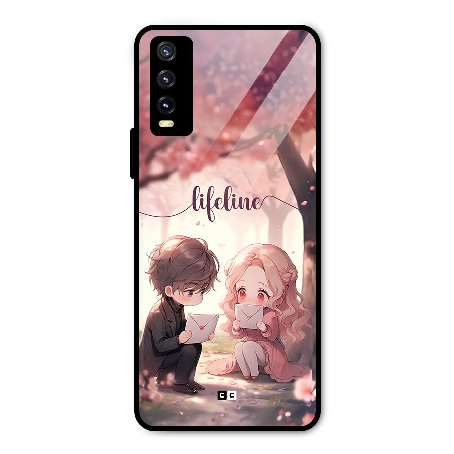 Cute Anime Couple Metal Back Case for Vivo Y20g