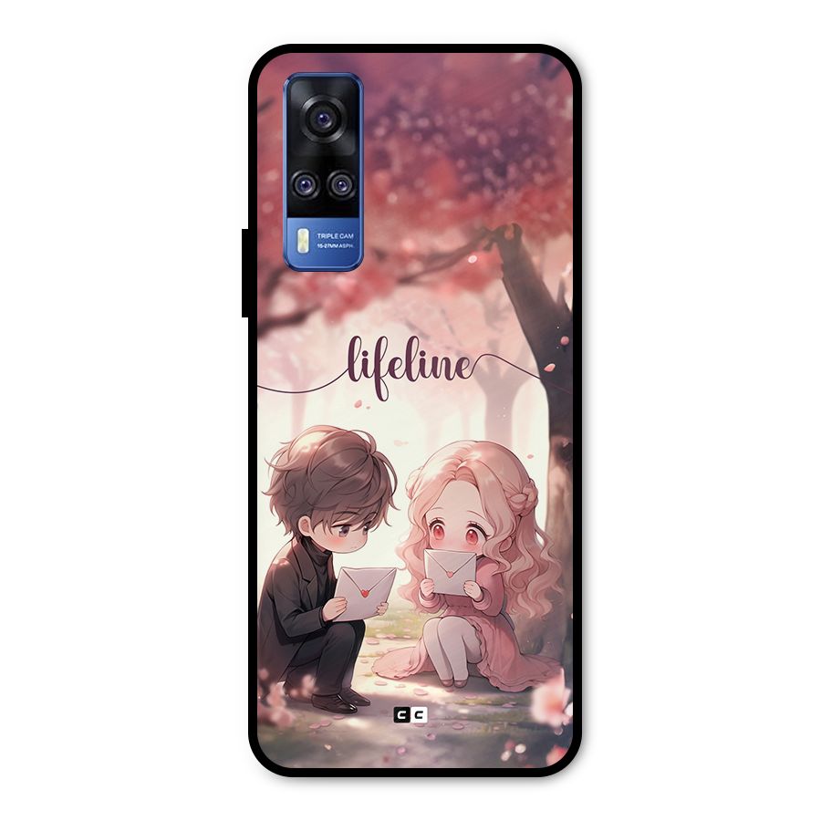 Cute Anime Couple Metal Back Case for Vivo Y51A