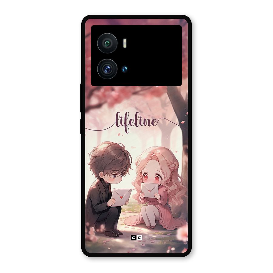 Cute Anime Couple Metal Back Case for iQOO 9 Pro