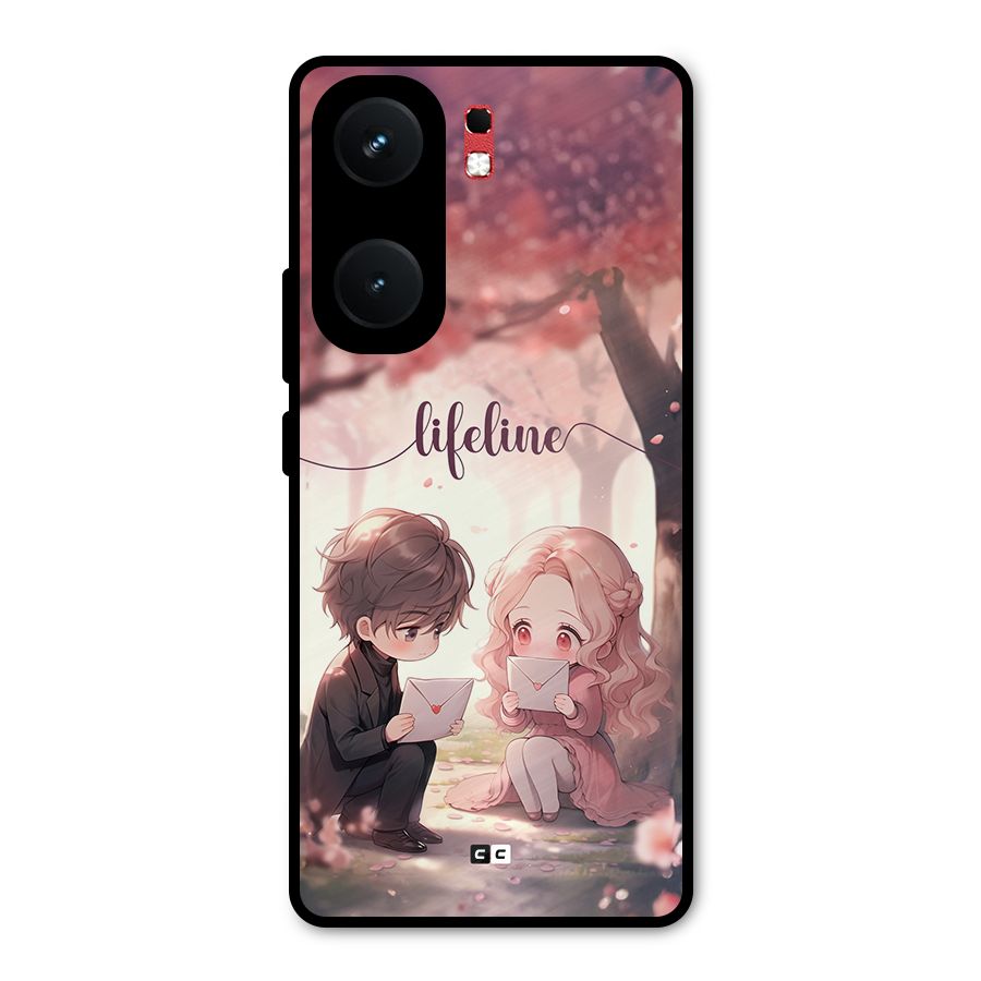 Cute Anime Couple Metal Back Case for iQOO Neo 9 Pro