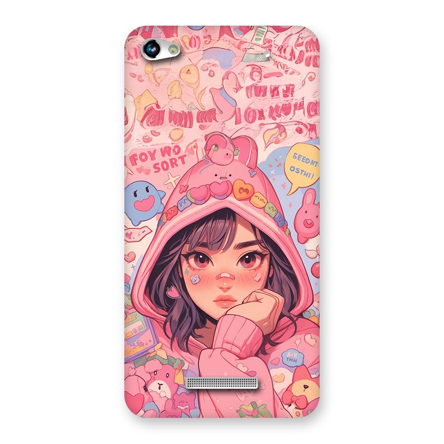 Cute Anime Girl Back Case for Canvas Hue 2 A316