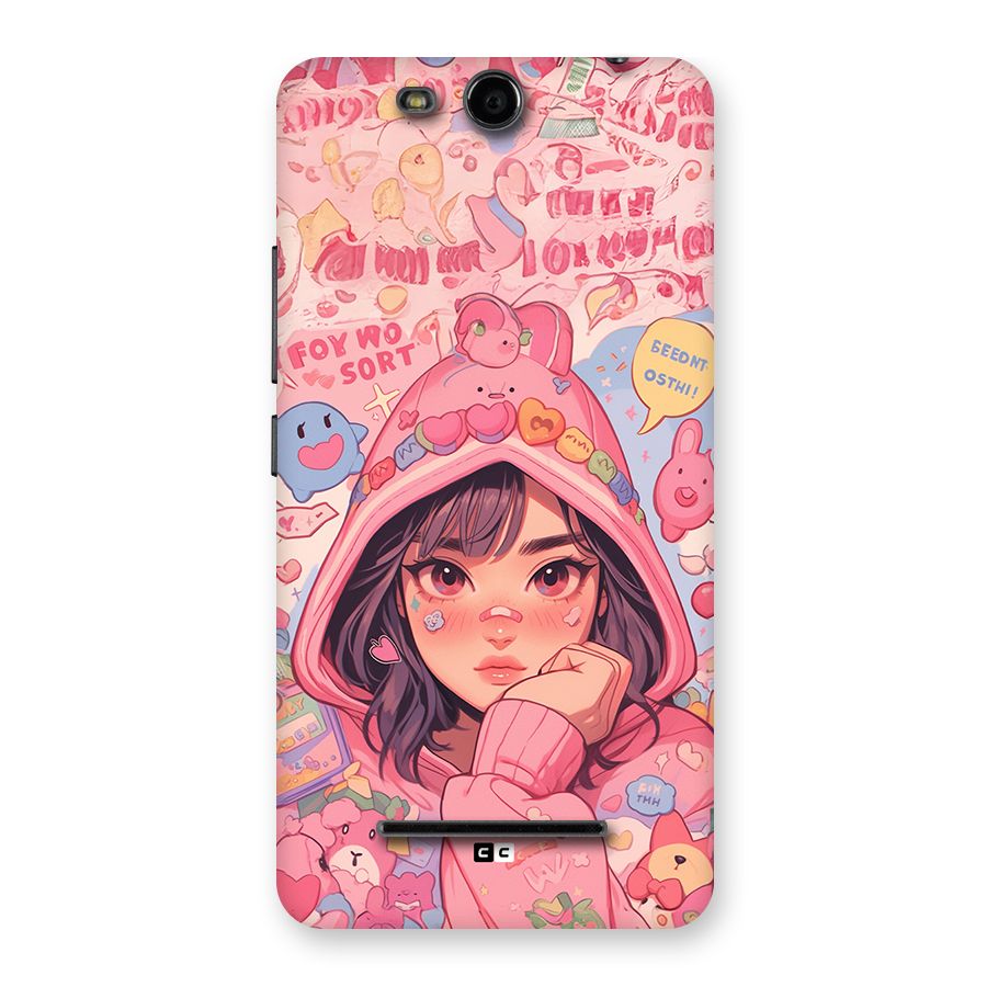Cute Anime Girl Back Case for Canvas Juice 3 Q392