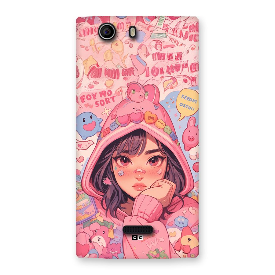 Cute Anime Girl Back Case for Canvas Nitro 2 E311