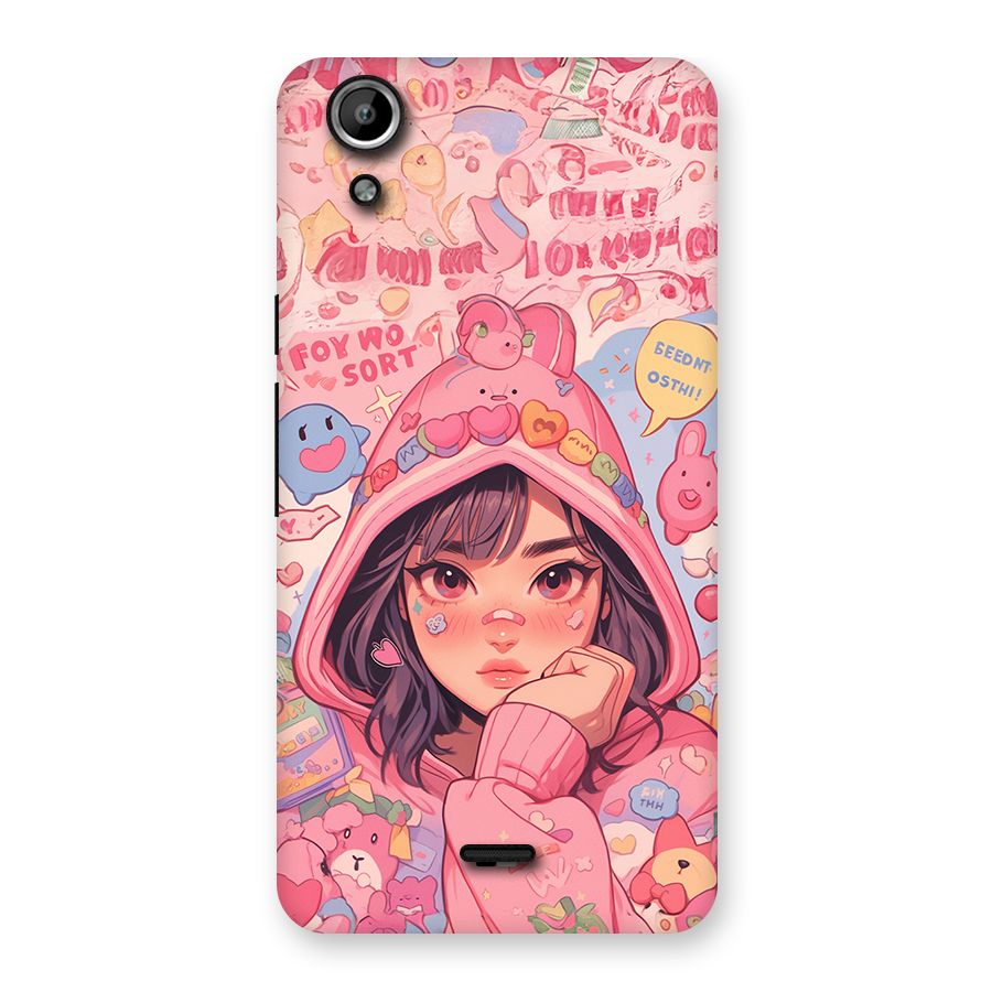 Cute Anime Girl Back Case for Canvas Selfie Lens Q345