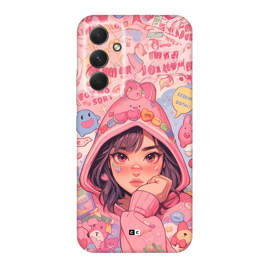 Cute Anime Girl Back Case for Galaxy A54
