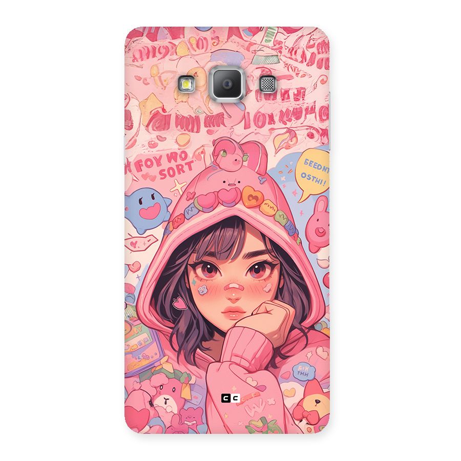 Cute Anime Girl Back Case for Galaxy A7