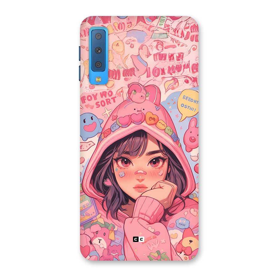 Cute Anime Girl Back Case for Galaxy A7 (2018)