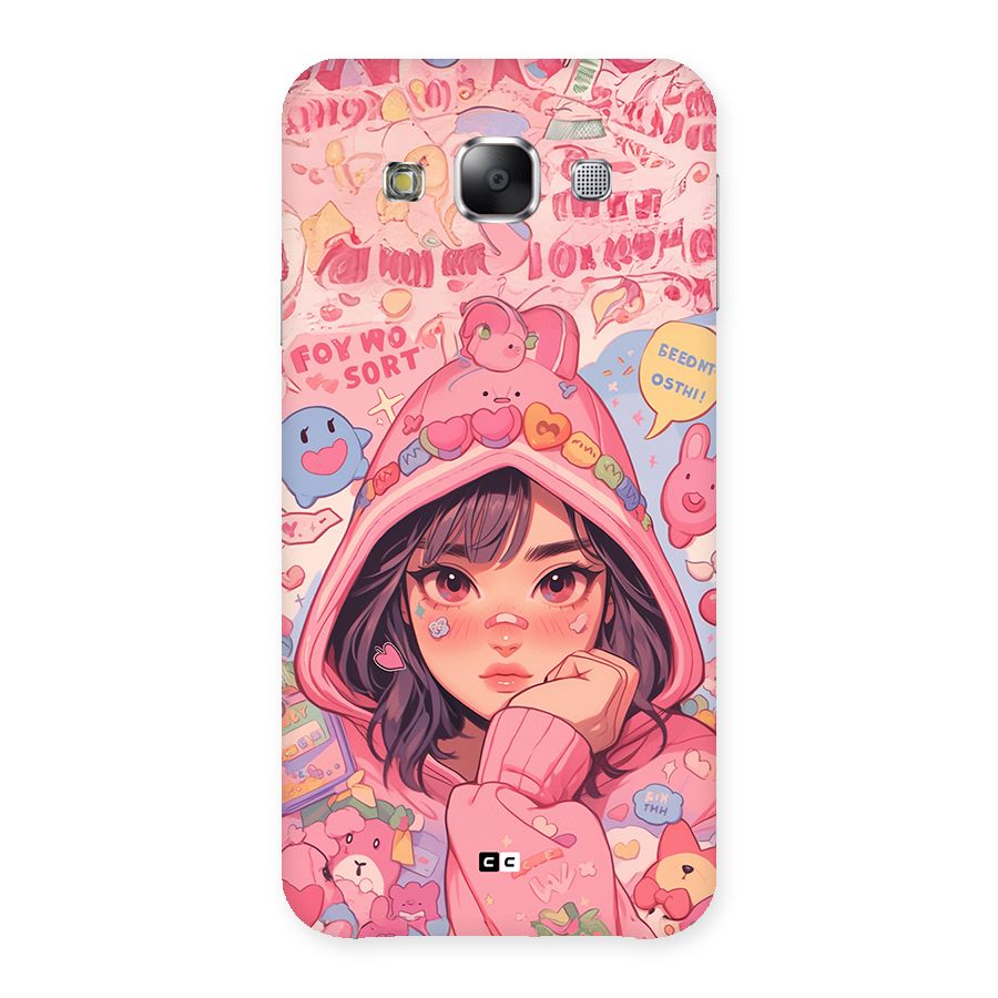Cute Anime Girl Back Case for Galaxy E5