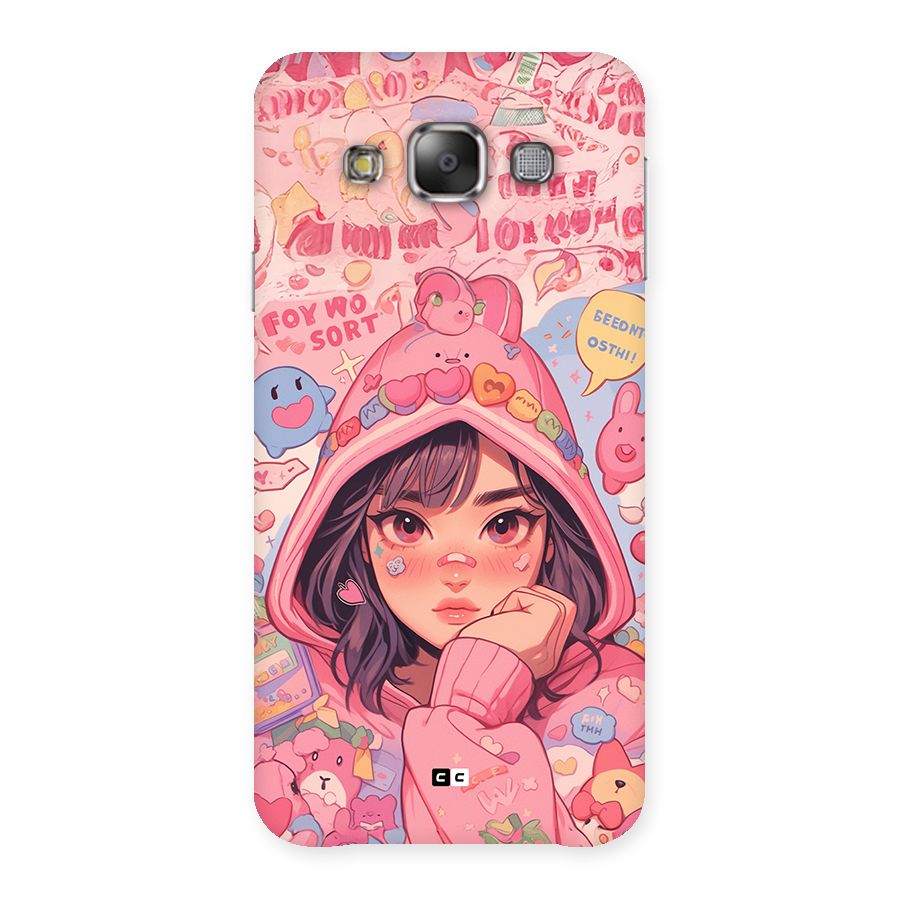 Cute Anime Girl Back Case for Galaxy E7