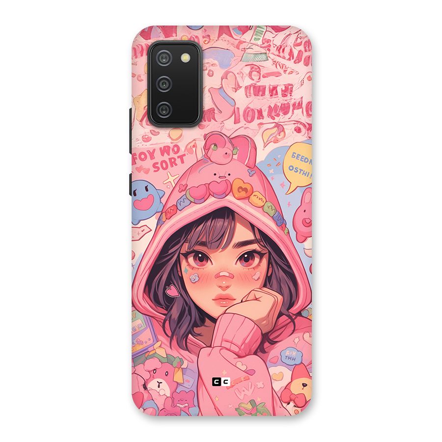 Cute Anime Girl Back Case for Galaxy M02s